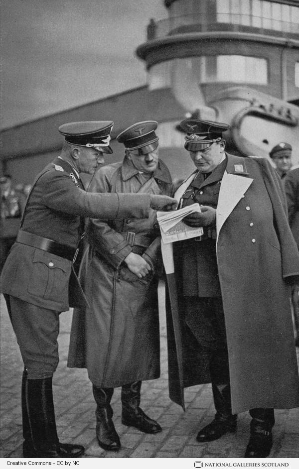 Adolf Hitler visits the Jagdgeschwader Richthofen on the air base Döberitz near Berlin